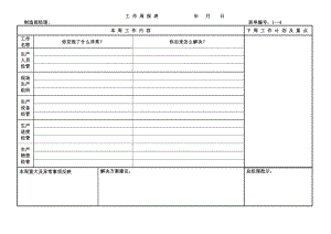 生產(chǎn)部經(jīng)理工作周報表