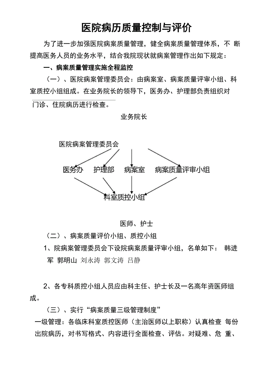 医院病历质量控制和评价_第1页