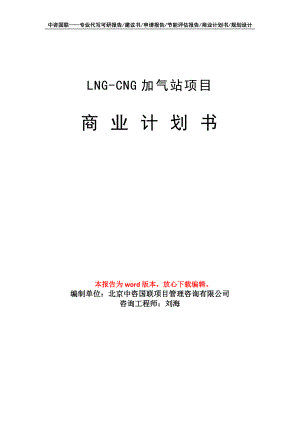 LNG-CNG加气站项目商业计划书写作模板招商融资
