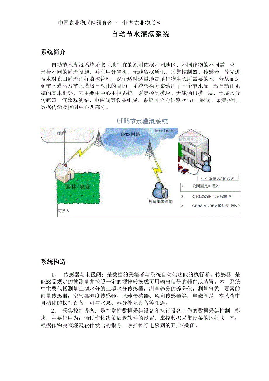 自动节水灌溉系统_第1页