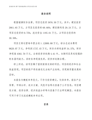 黄平县新能源技术项目运营方案