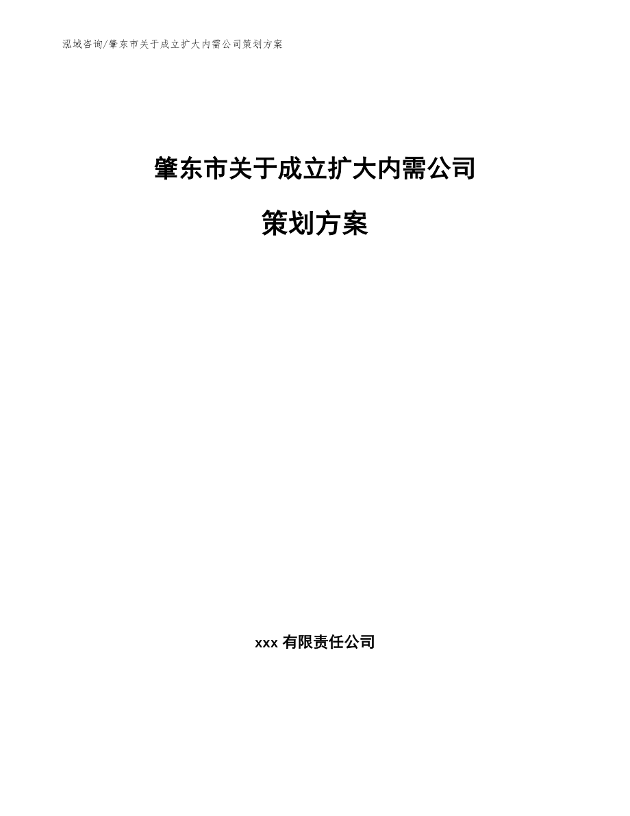 肇东市关于成立扩大内需公司策划方案（模板范文）_第1页