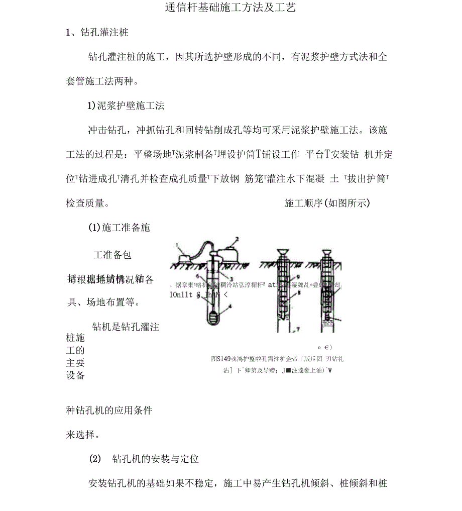通信杆基础施工方法及工艺设计_第1页