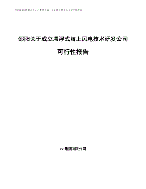 邵阳关于成立漂浮式海上风电技术研发公司可行性报告【范文模板】
