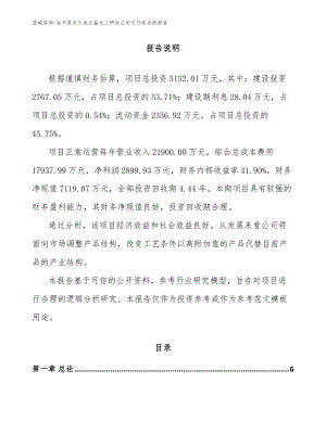 金平县关于成立盐化工研发公司可行性分析报告范文
