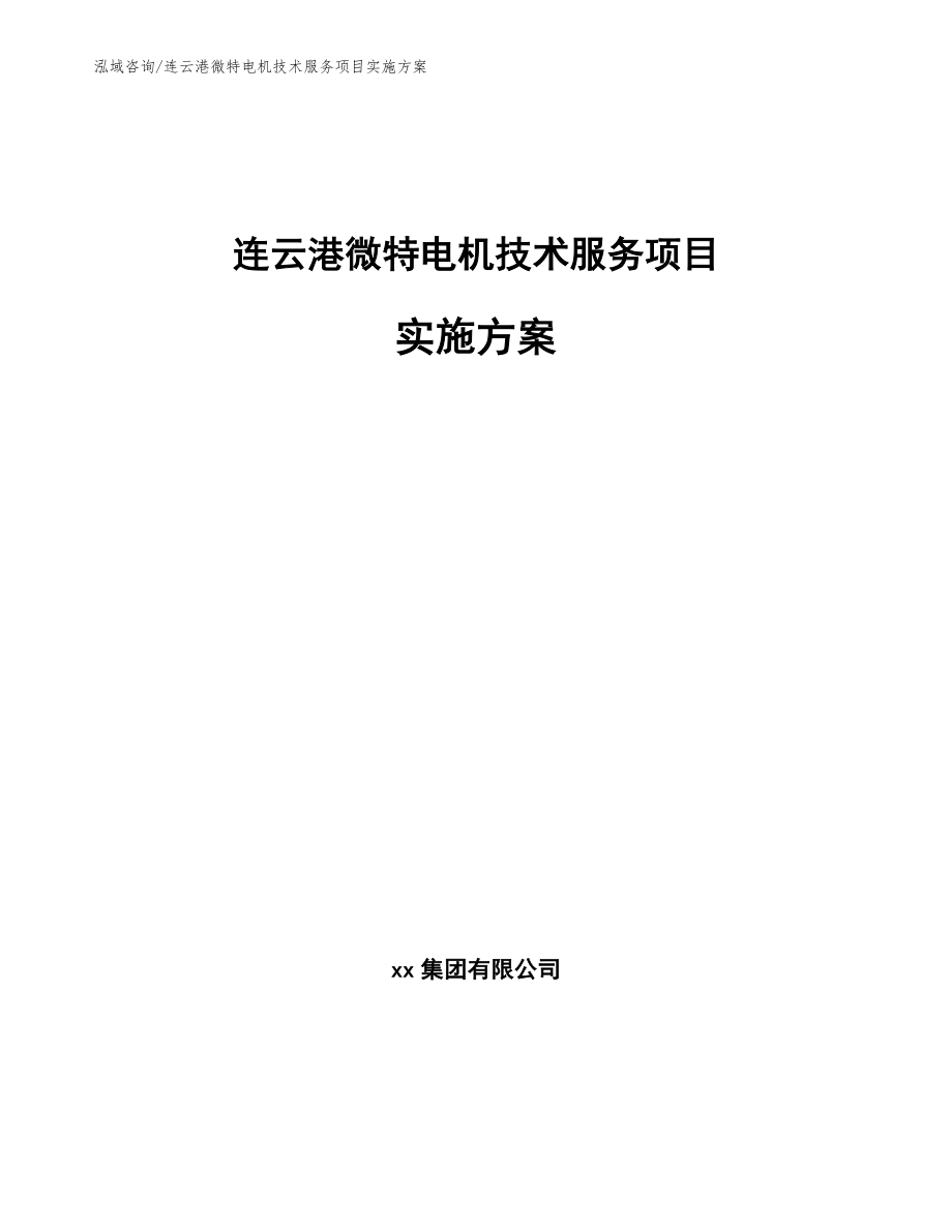 连云港微特电机技术服务项目实施方案_第1页