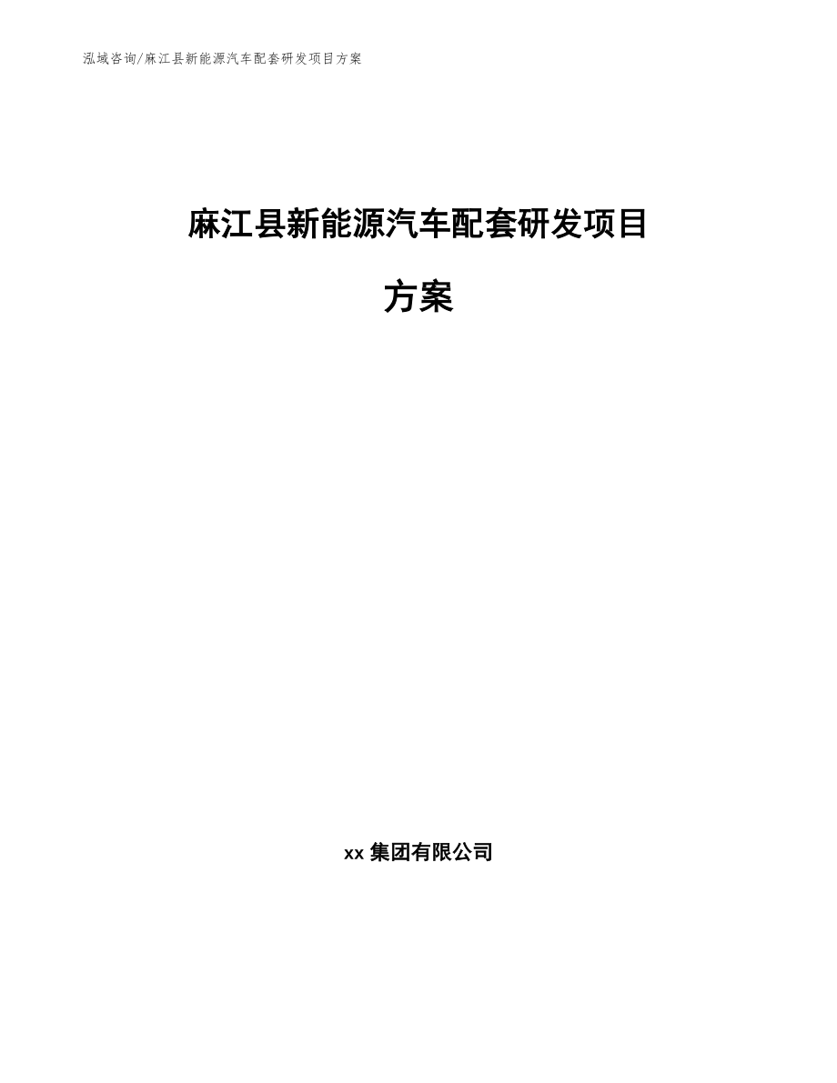 麻江县新能源汽车配套研发项目方案_范文参考_第1页