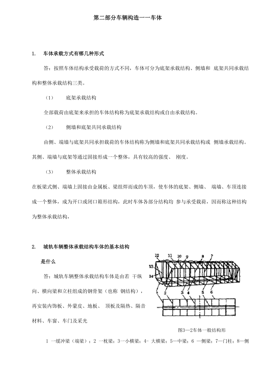 城轨车辆问答题_第1页