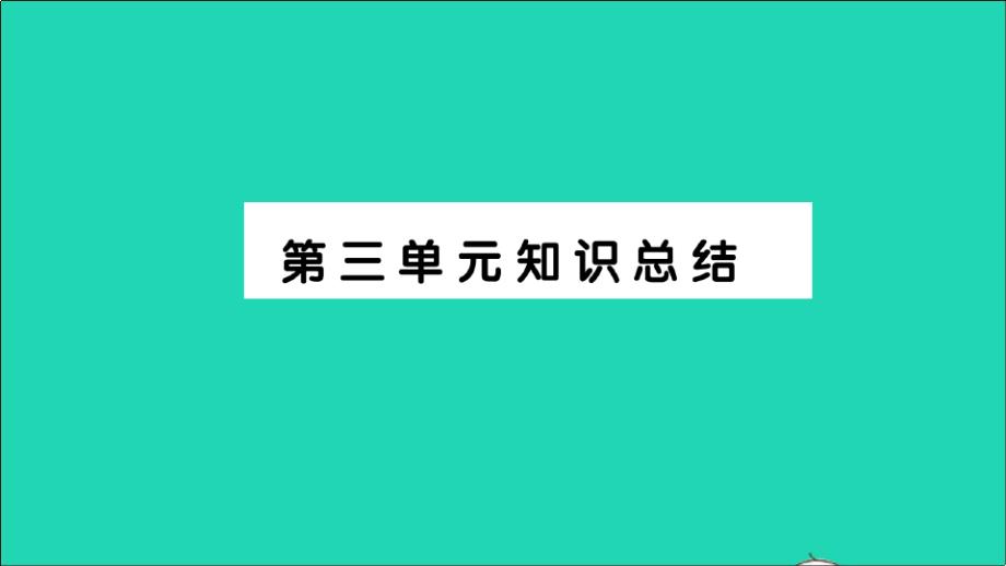 四年级语文下册第三单元知识总结作业名师获奖课件新人教版_1_第1页