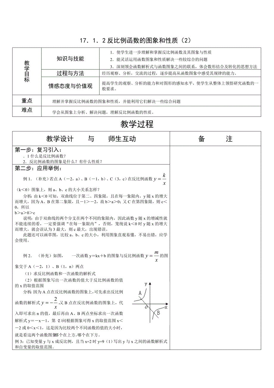 17．1．2反比例函数的图象和性质（2）_第1页