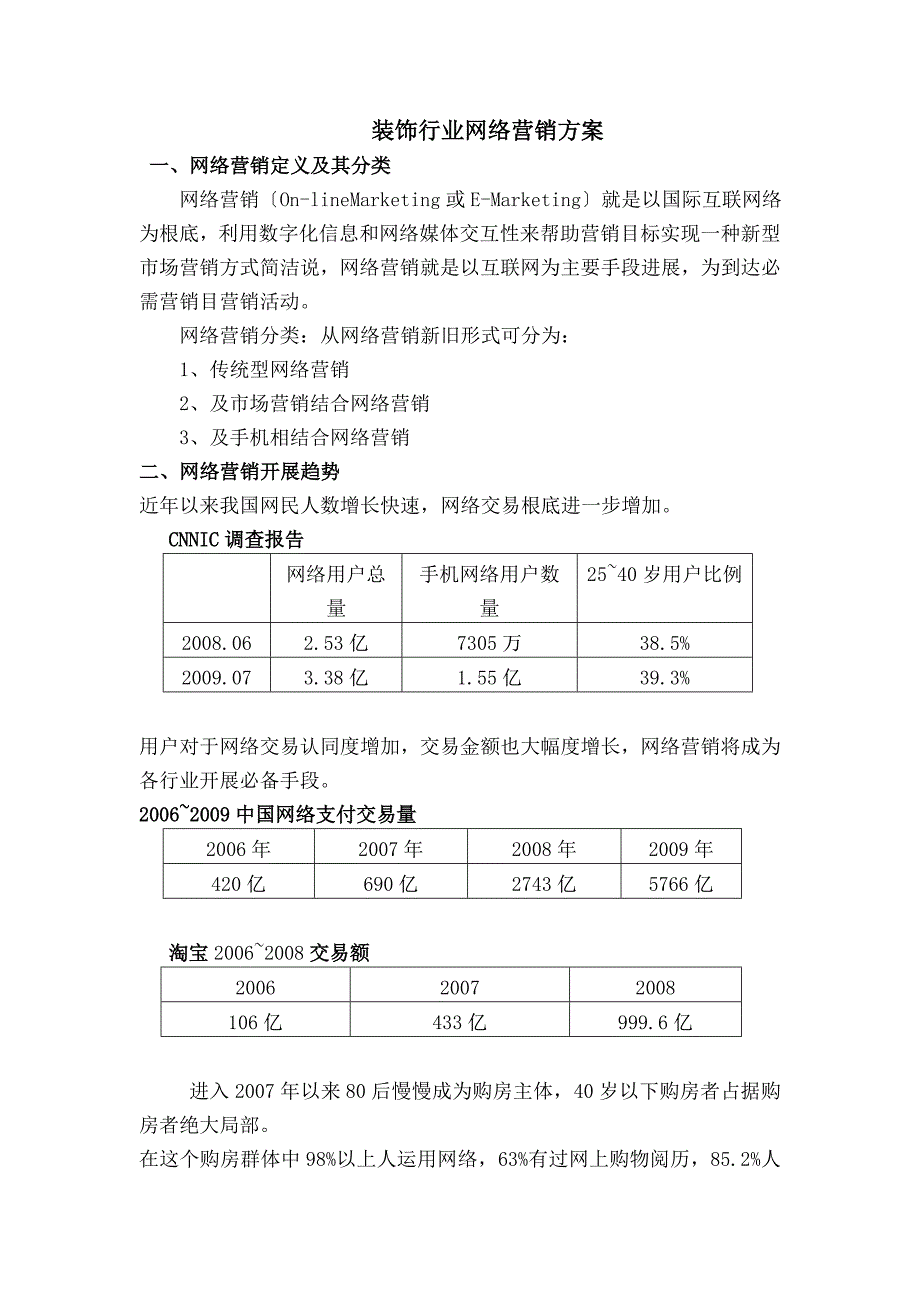 装饰网络营销方案范文格式范文 (2)_第1页