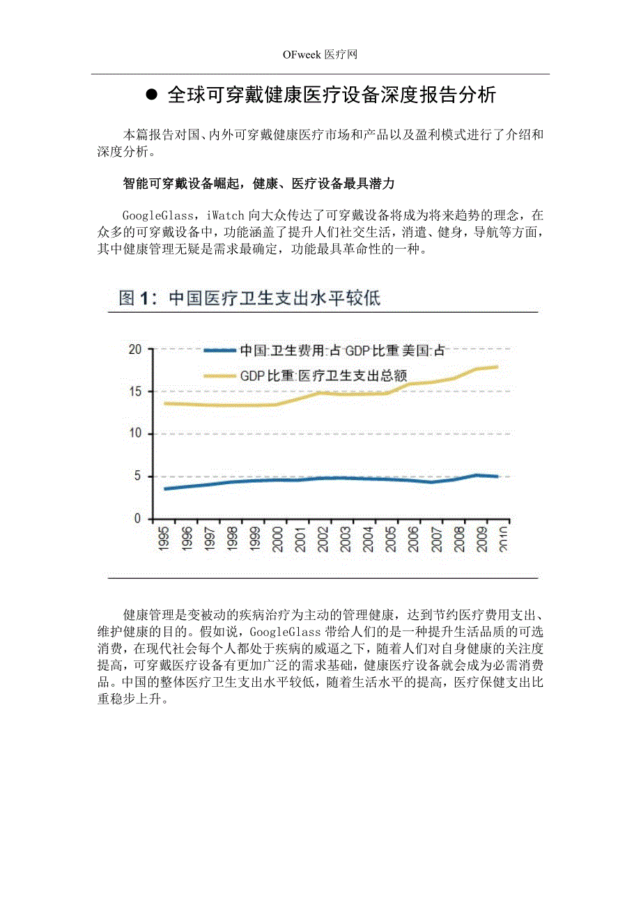 全球可穿戴健康医疗设备深度报告分析解读_第1页