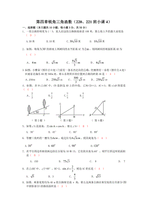 教育专题：锐角三角函数演练教师 (2)