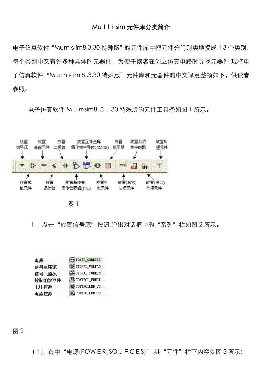 multisim元件对照表_第1页