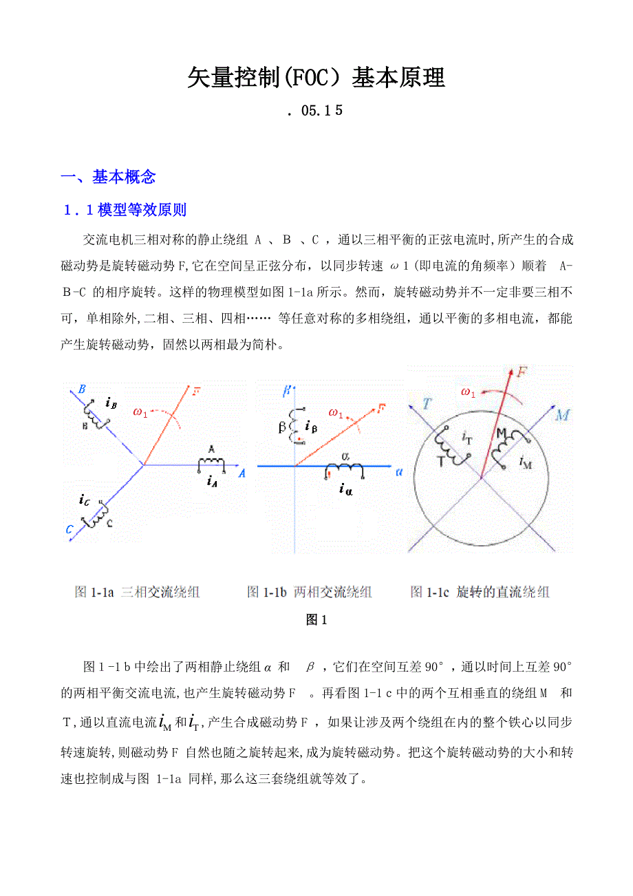 矢量控制(FOC)基本原理_第1页