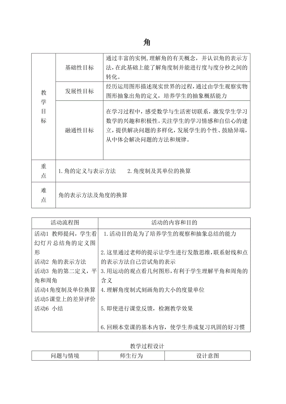 教育专题：【教学设计】角_第1页