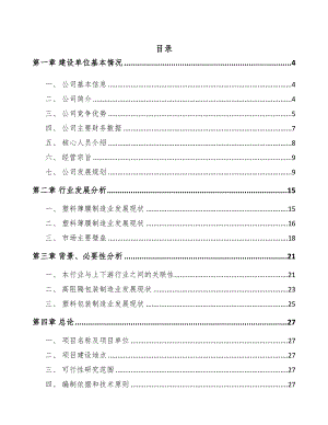 吉林省工业软包装膜项目可行性研究报告(DOC 47页)