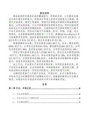 包头颜料项目可行性研究报告(DOC 87页)