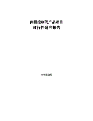 南昌控制阀产品项目可行性研究报告(DOC 47页)