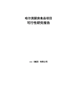 哈尔滨厨房食品项目可行性研究报告(DOC 52页)