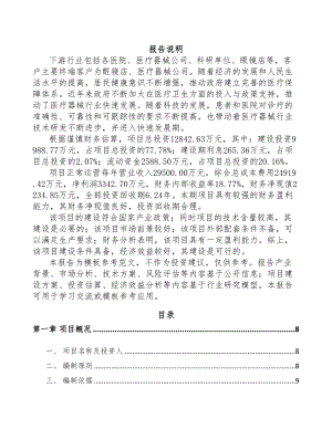 安阳视光学仪器项目可行性研究报告(DOC 85页)