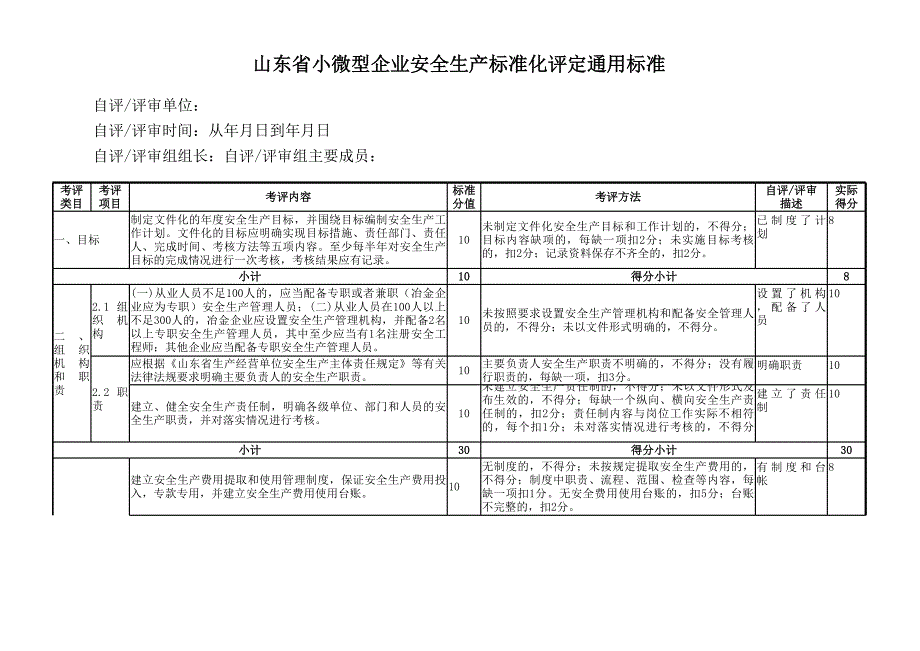 小微企業(yè)安全生產(chǎn)標(biāo)準(zhǔn)化評定通用標(biāo)準(zhǔn)_第1頁