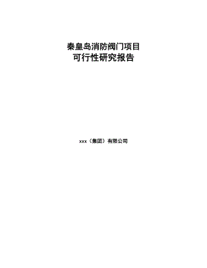 秦皇岛消防阀门项目研究报告-(1)(DOC 101页)