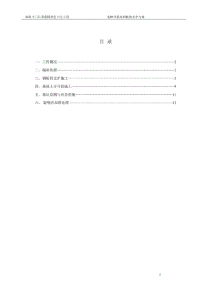 珠海斗门项目电梯井基坑钢板桩支护方案资料(DOC 14页)