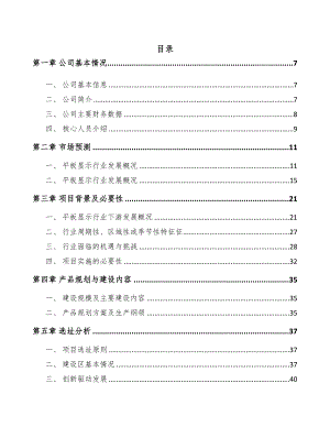 南宁液晶显示面板项目可行性研究报告(DOC 94页)