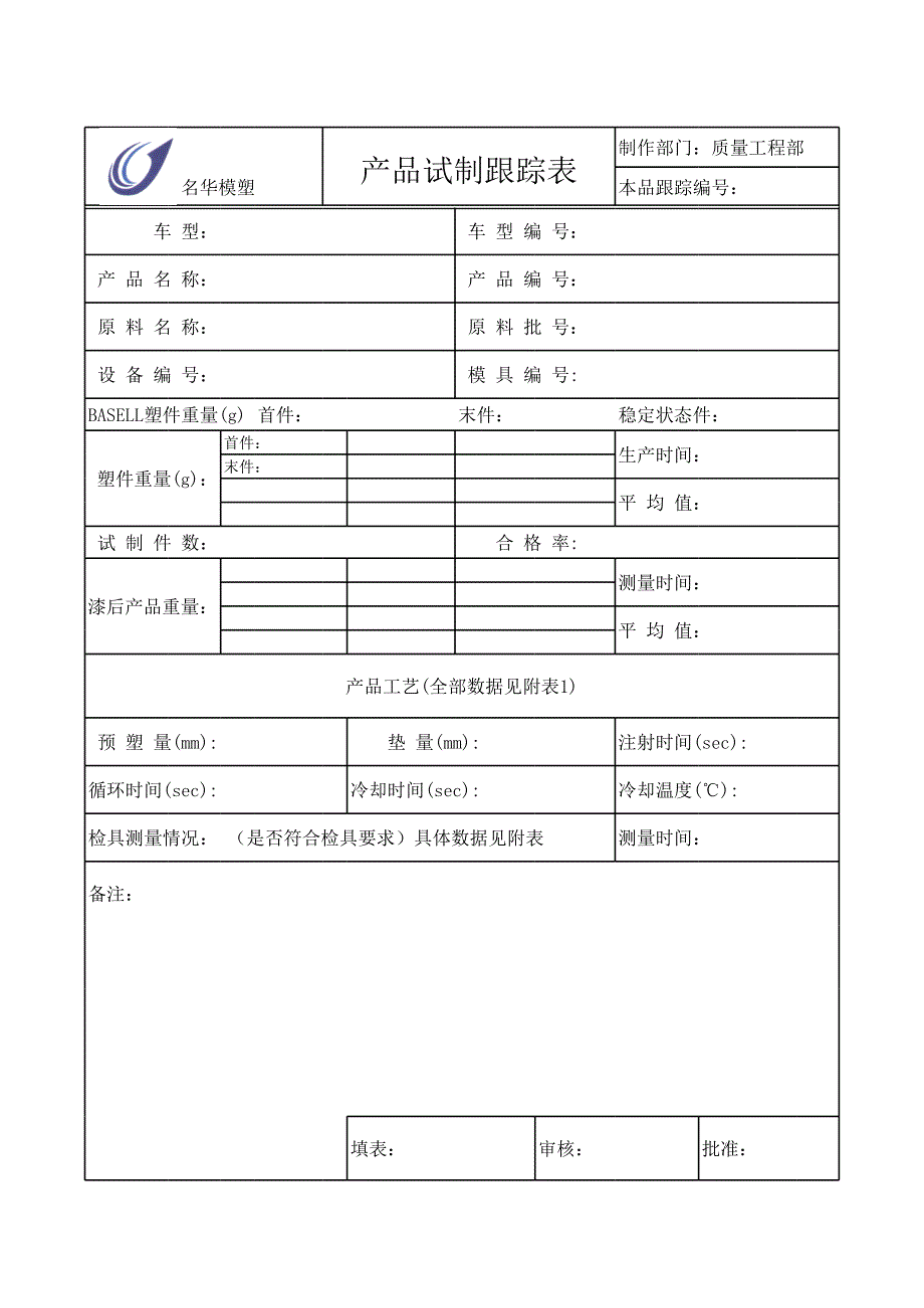 產(chǎn)品跟蹤表_第1頁