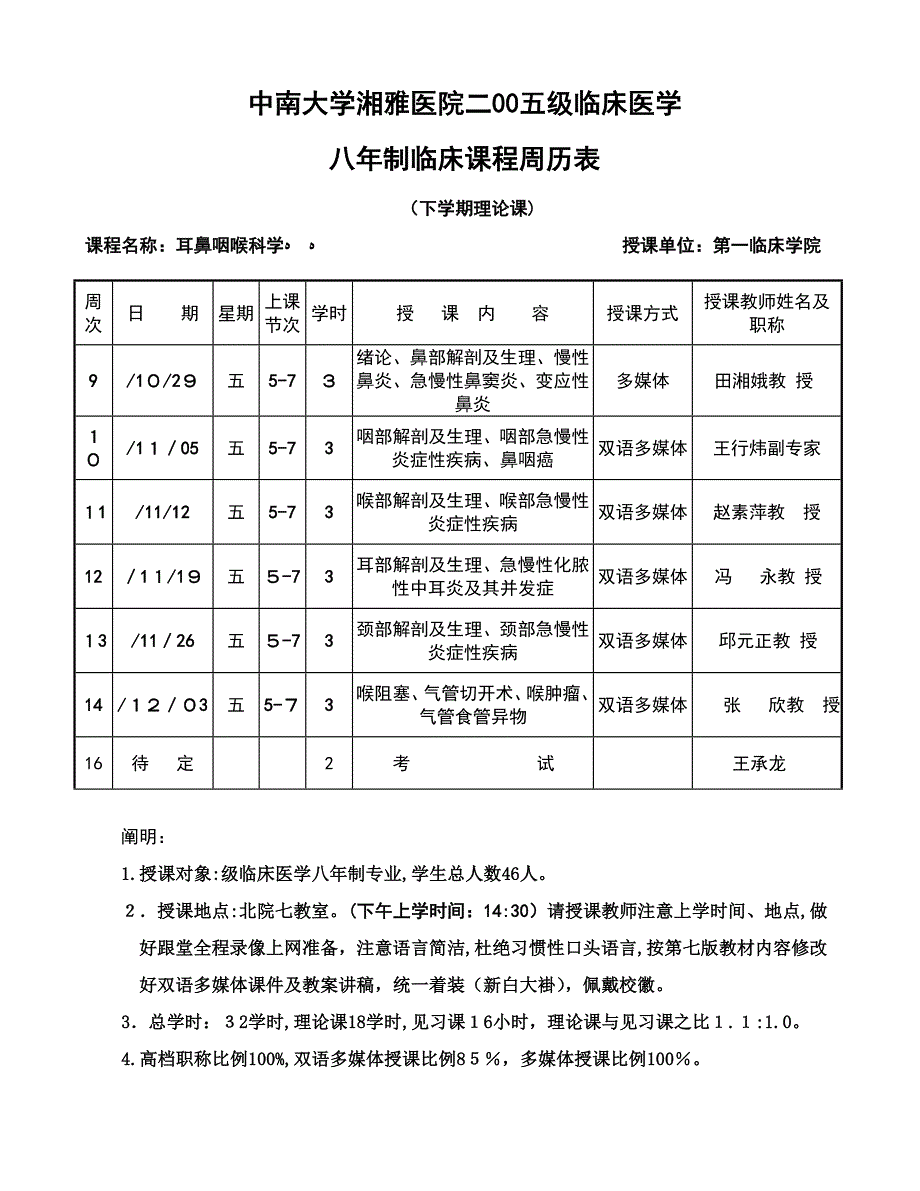 中南大学湘雅医院二00五级临床医学_第1页