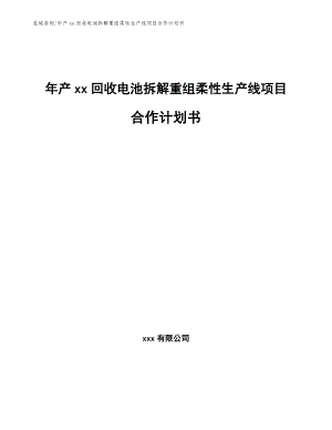 年产xx回收电池拆解重组柔性生产线项目合作计划书【范文模板】