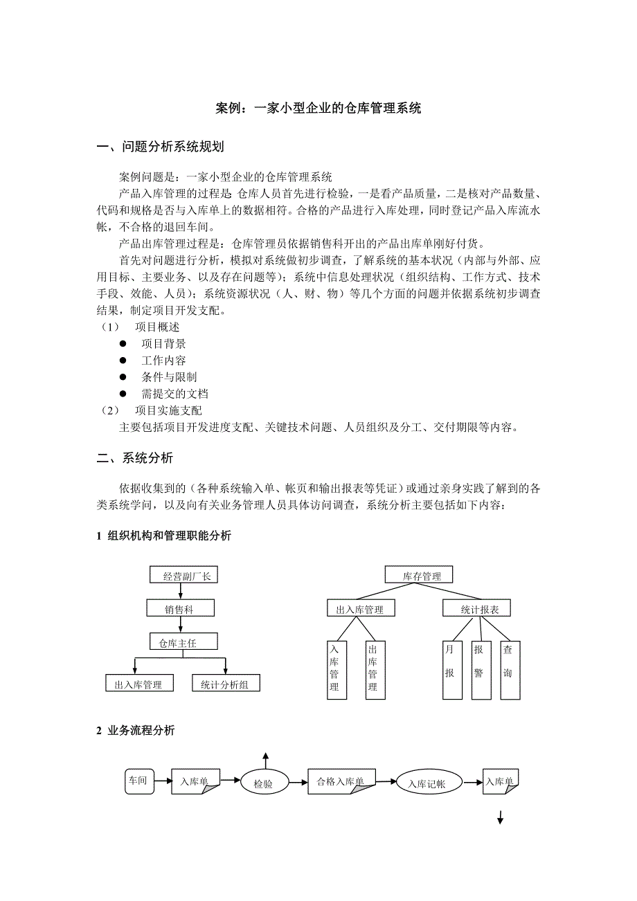 案例：一家小型企业的仓库管理系统_第1页