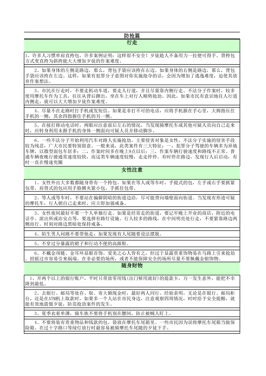 經(jīng)典生存手冊-防搶篇_第1頁