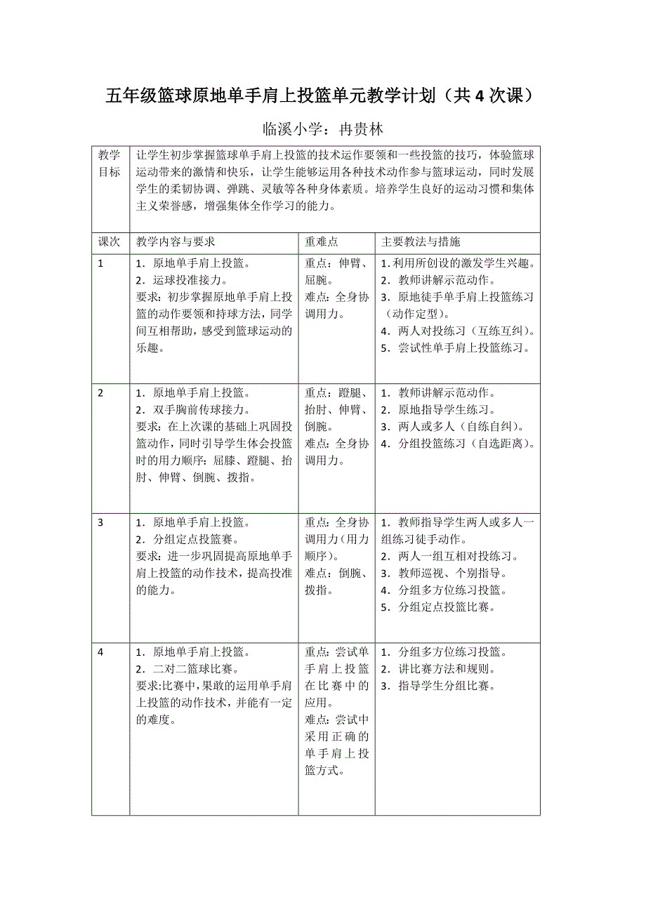 篮球原地单手肩上投篮、运球投准接力教学设计（五年级）(教育精_第1页