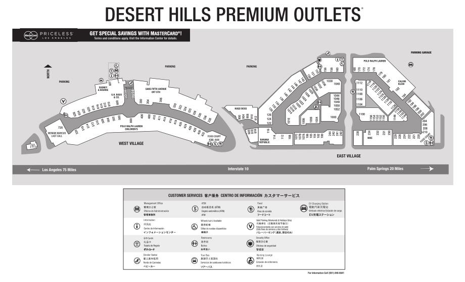 美国Desert outlets地图_第1页