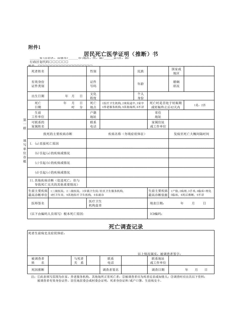 居民死亡醫(yī)學(xué)證明(推斷)書_第1頁