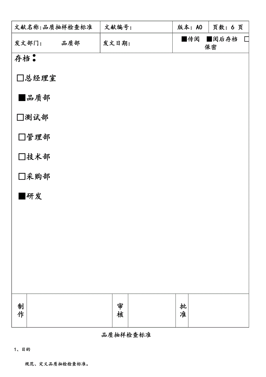 品质AQL抽样标准_第1页