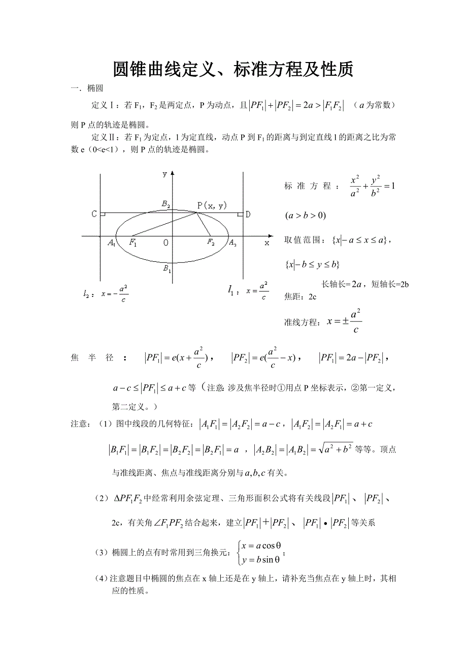 圆锥曲线定义_第1页
