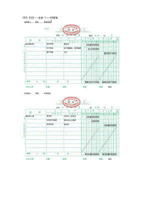 会计模拟实验室考试12月31日记账凭证填报