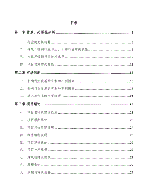 武汉冷轧不锈钢板带项目可行性研究报告