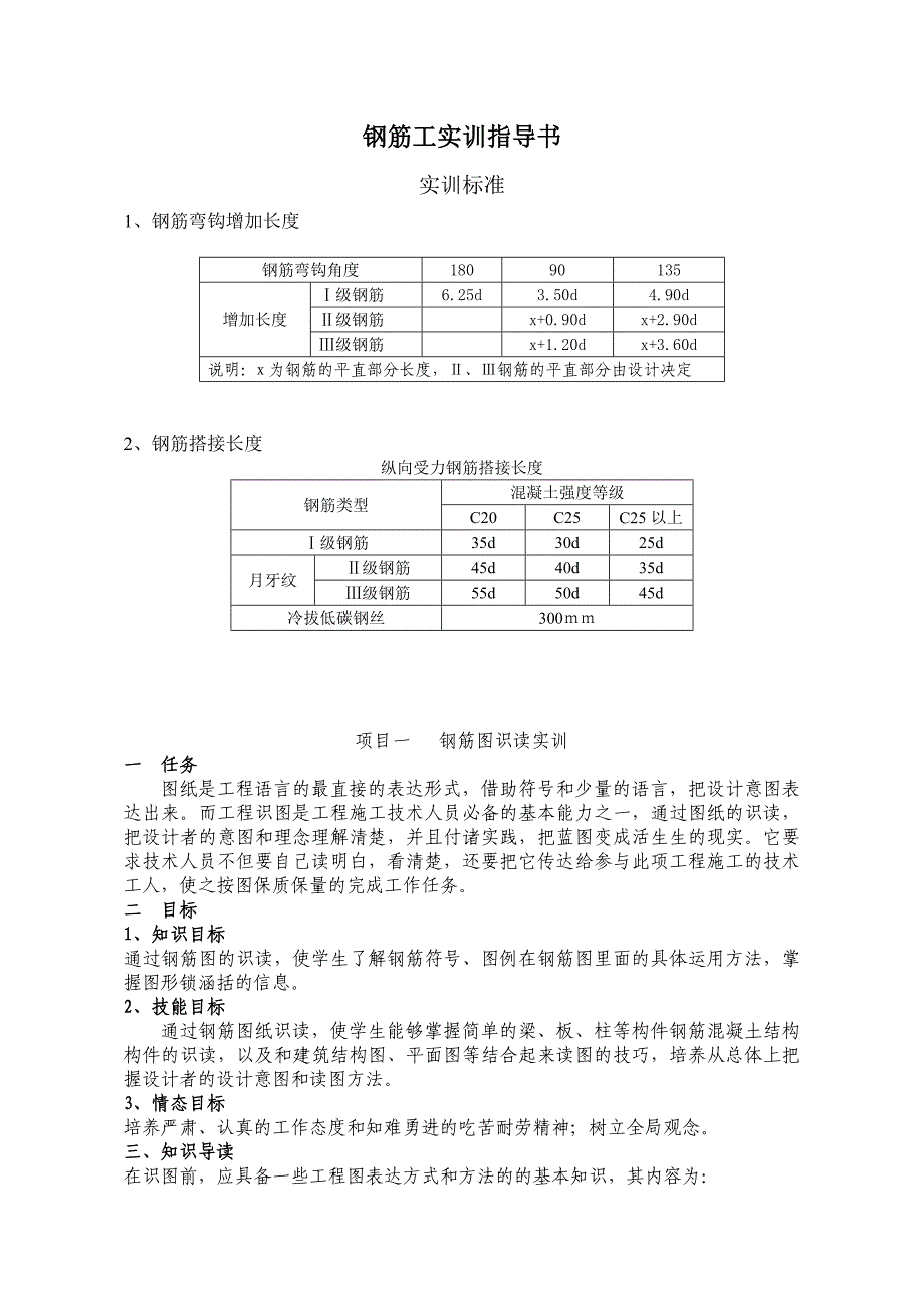 钢筋工实训指导书汇编_第1页