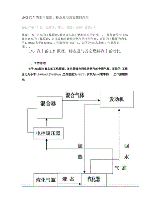 LNG汽车的工作原理