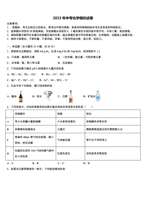 2022-2023学年四川省成都七中重点名校中考化学对点突破模拟试卷含解析