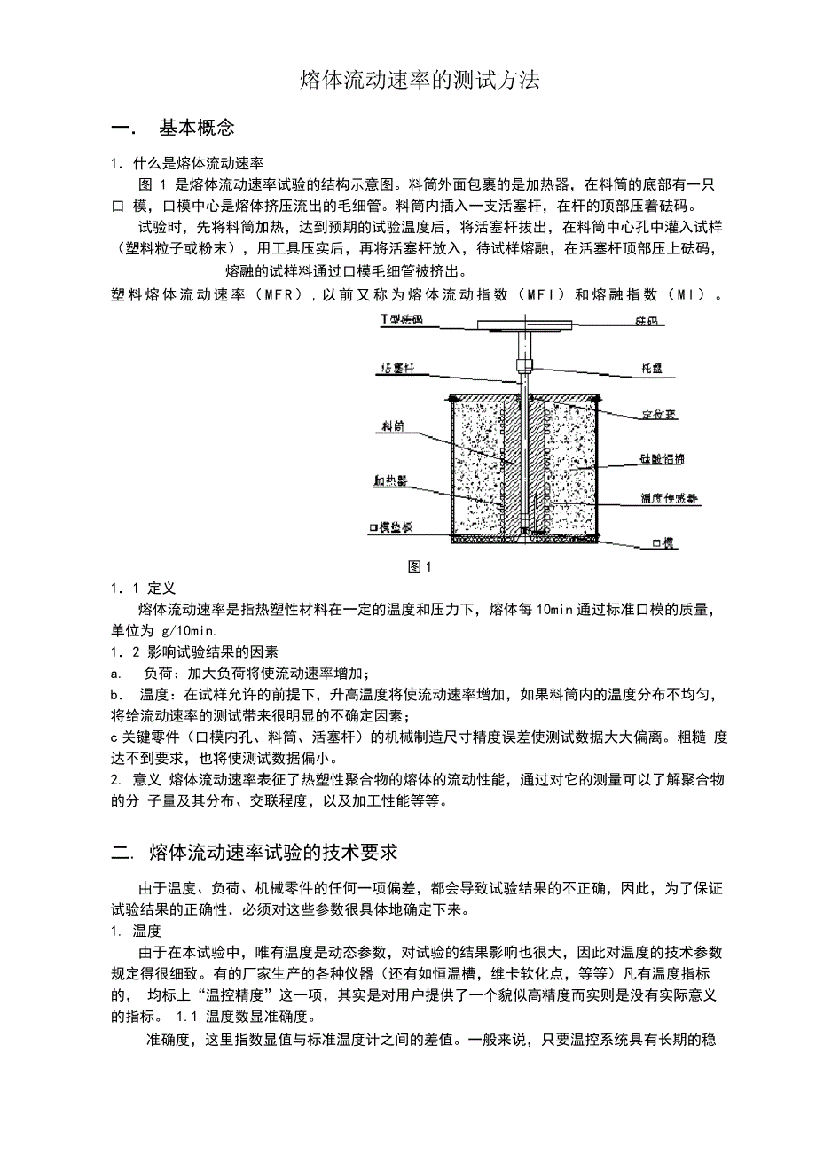 熔体流动速率的测试方法_第1页