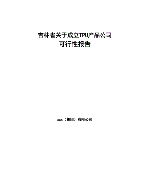 吉林省关于成立TPU产品公司可行性报告(DOC 85页)