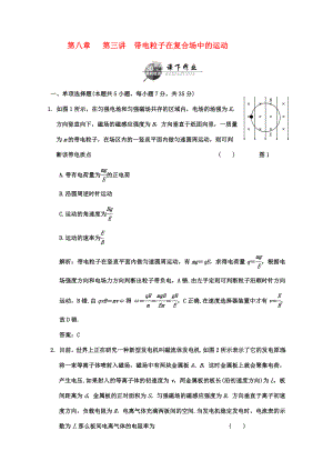 广东2011高考物理一轮复习 第八章第三讲《带电粒子在复合场中的运动》试题