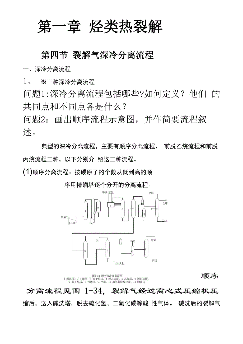 裂解气深冷分离流程青岛科技大学课程网站_第1页