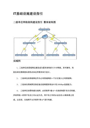二级单位网络架构建设指引