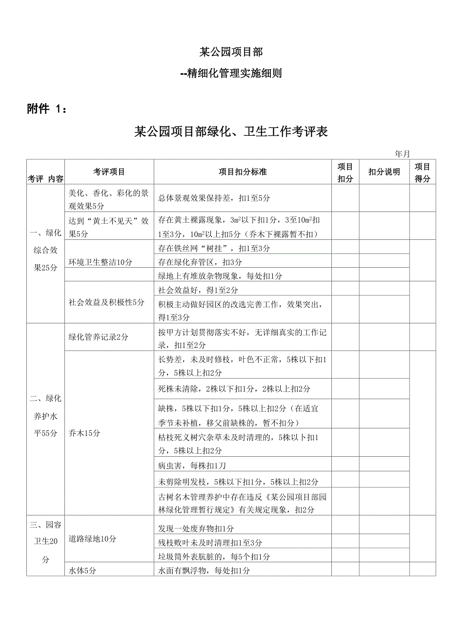 某公园精细化养护管理办法_第1页